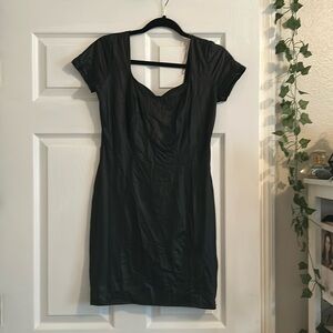 Faux leather dress